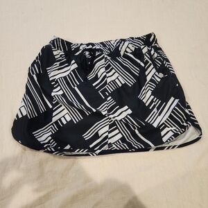 Slazenger Golf Skort Women's Pull On Black White Pockets Size Large